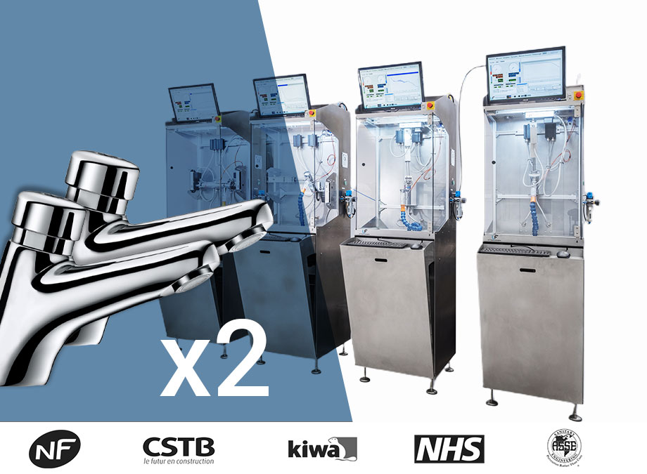 Banco di resistenza per due rubinetti temporizzati