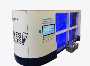 Banco di presentazione per il test delle pinne