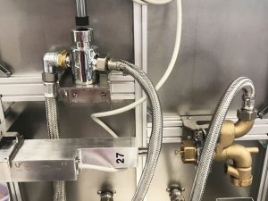 T'et d'endurance sur 2 robinets temporisés dans un seul banc